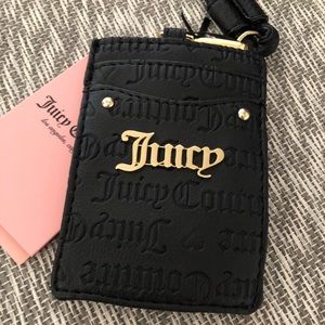 New With Tags Juicy Couture Black Heart And Soul Wristlet